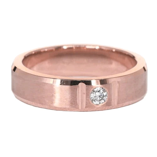 Satin Finish Gypsy Natural Mens Ring 0.25 Carats