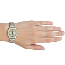 Silver Stick Dial Natural Earth Mined Diamond Bezel Ladies Watch Rolex Date Bracelet P2
