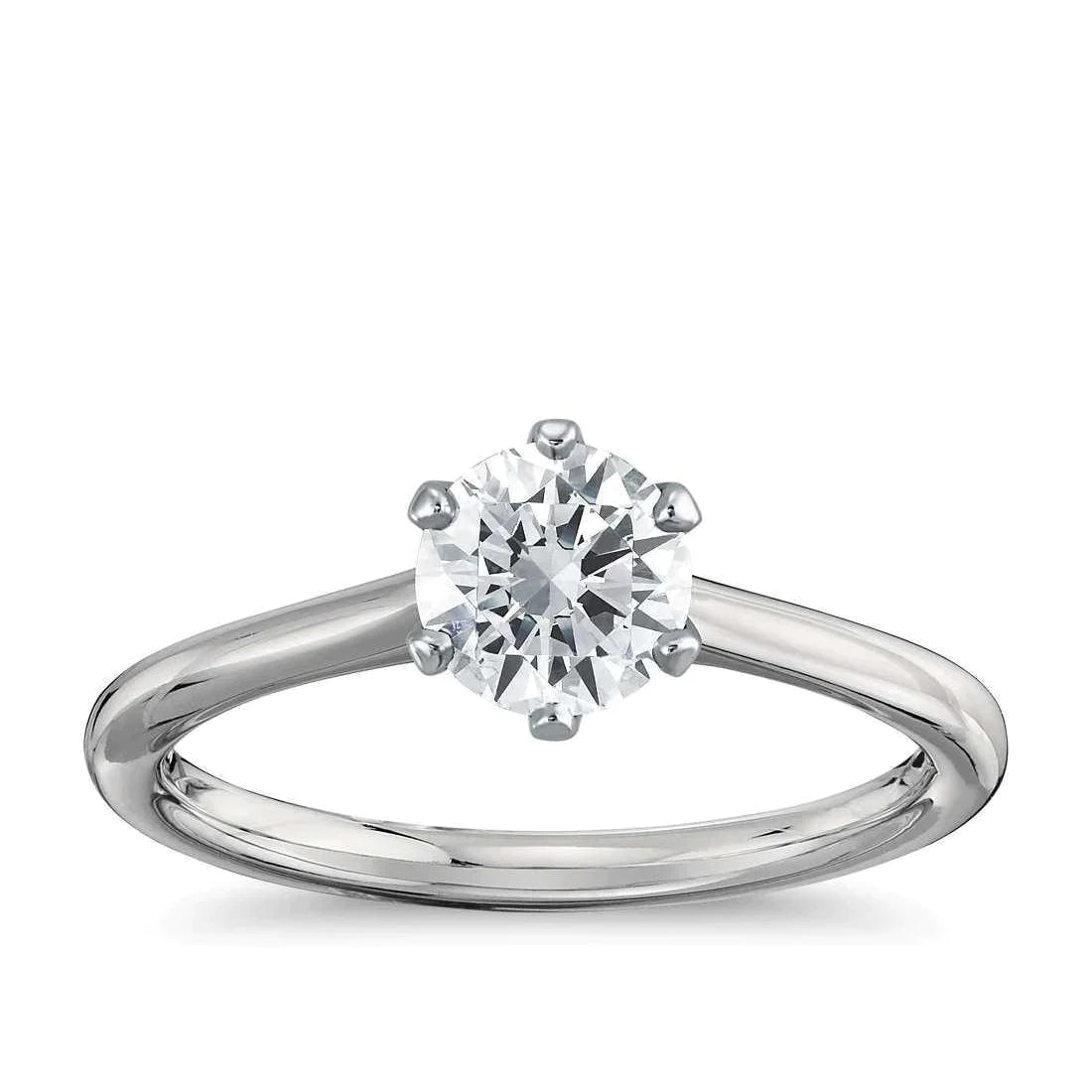 Simple 1 Carat Genuine Diamond Ring Engagement