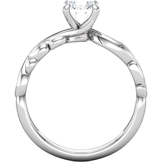 natural round diamond 1.51ct ring side angle