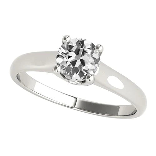 natural round diamond 2ct ring front view