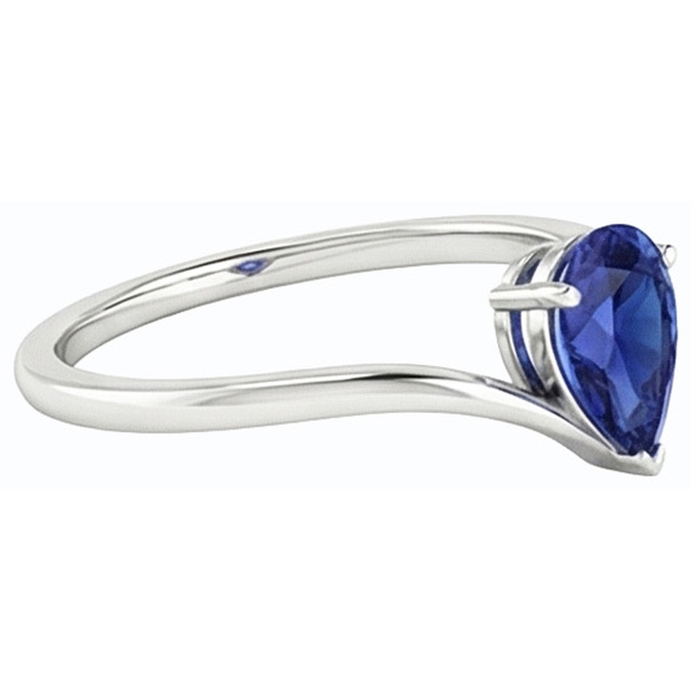 Solitaire Ceylon Sapphire Engagement Ring 1.50 Carats Gold