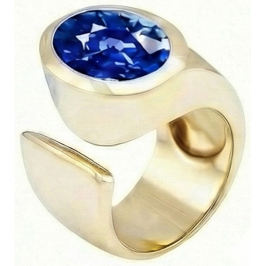 Solitaire Ceylon Sapphire Men's Ring 3 Ct Wedding Anniversary Jewellery