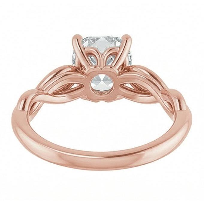natural cushion diamond 3ct ring with diamond accents