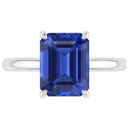 natural emerald sapphire 1.50ct ring front view