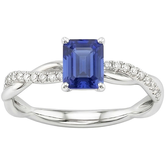 natural emerald sapphire 2.50ct ring side angle