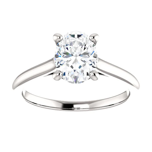 Solitaire Engagement Ring 2.50 Carats Natural Diamond Filigree White Gold 14K