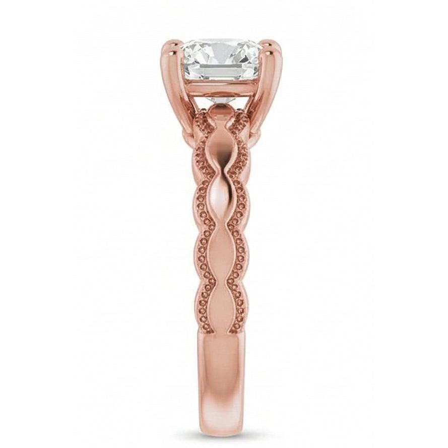 Solitaire Engagement Ring Old Cut Real Cushion Natural Earth Mined DIAMOND ( NOT LAB GROWN ) 2.50 Carats