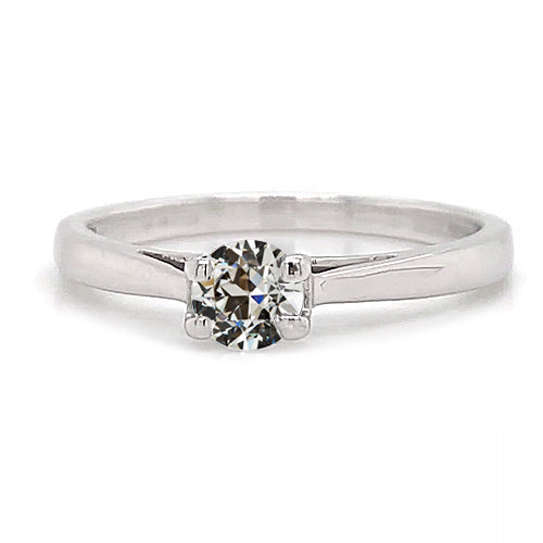 natural round diamond 1ct ring front view