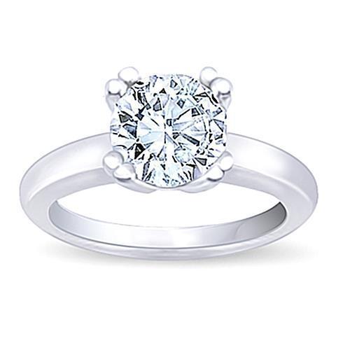 natural round diamond 0.75ct ring front view