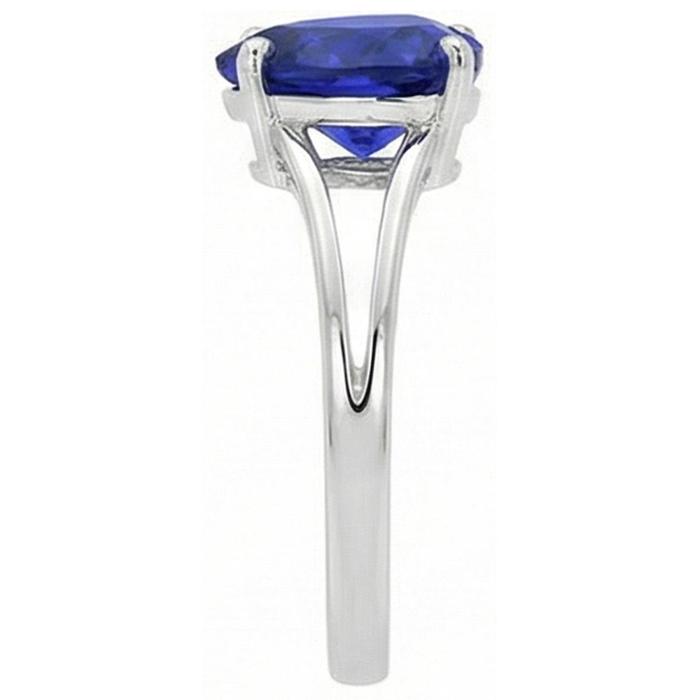 Solitaire Heart Cut Ring Sri Lankan Sapphire Split Shank 2.50 Carats
