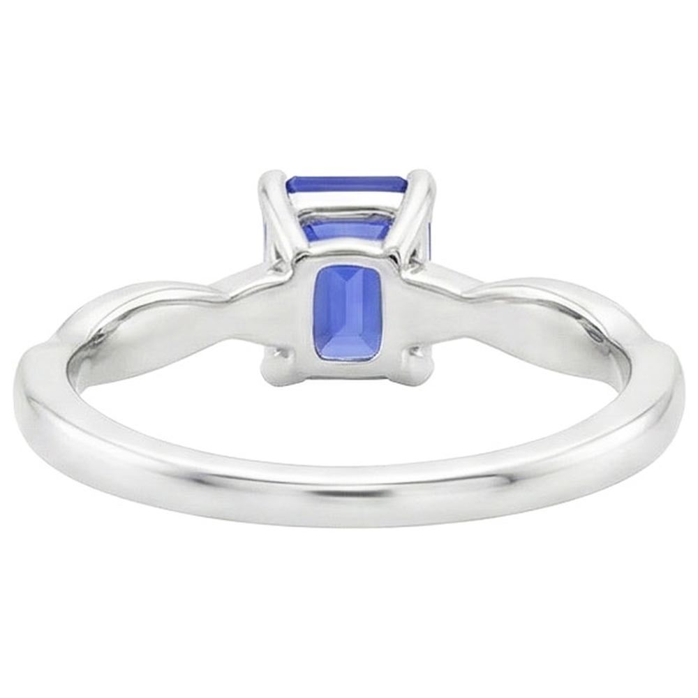 natural emerald sapphire 2.50ct ring top view