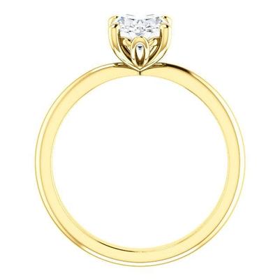 Solitaire Oval Natural Diamond Engagement Ring 3.50 Carats3