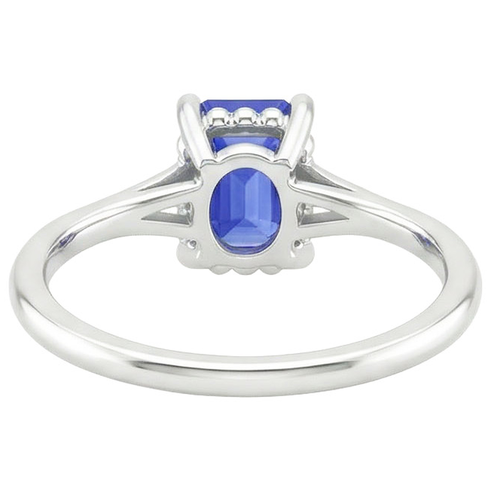 natural emerald sapphire 2ct ring side angle