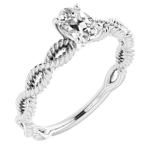 natural oval diamond 2.50ct ring front view