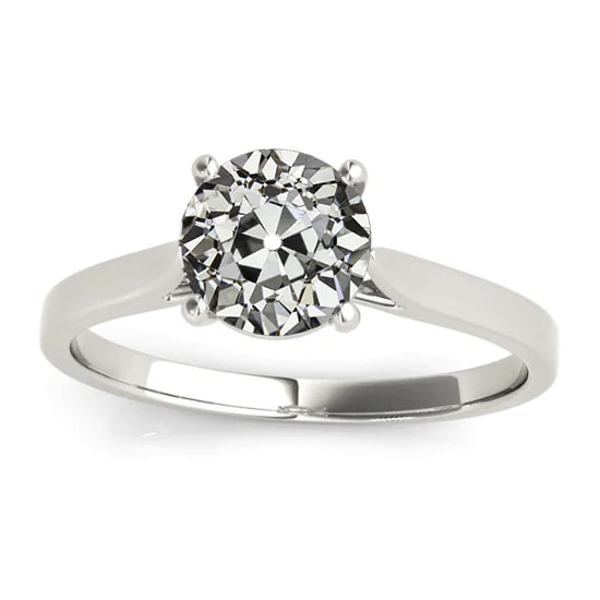 Solitaire Ring Old Miner Real Diamond Jewelry 4 Prong Set 2 Carats