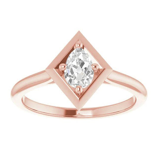 natural oval diamond 1.55ct ring front view