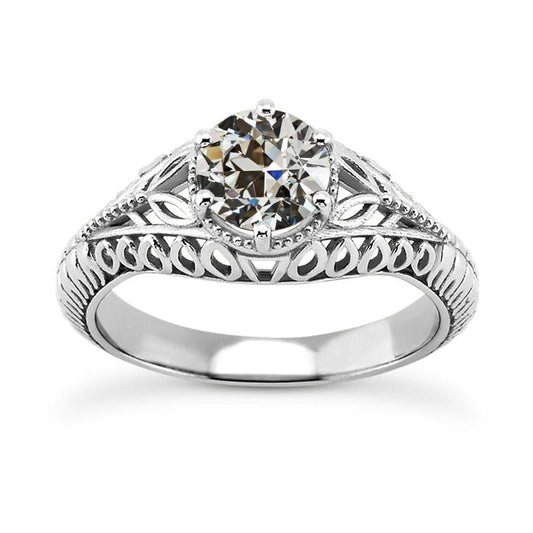 natural round diamond 1.50ct ring front view