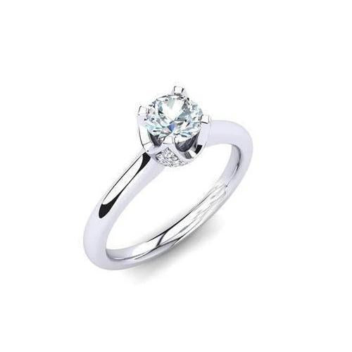 natural round diamond 1.50ct ring front view