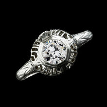 Solitaire Round Diamond Ring Old European Bezel Set Genuine 1.75 Carats