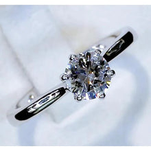 Solitaire Round Natural Diamond 1 Carats Classic Ladies Ring Jewelry