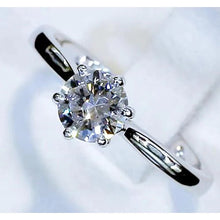Solitaire Round Natural Diamond 1 Carats Classic Ladies Ring Jewelry