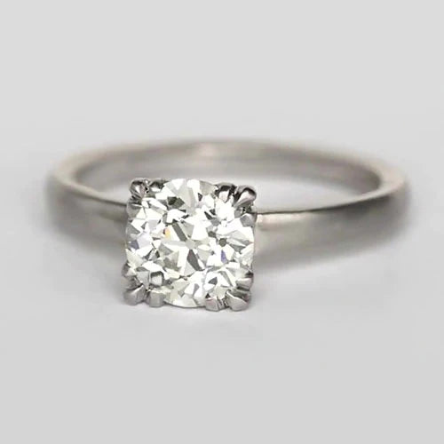 natural round diamond 1.75ct ring front view