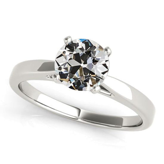 natural round diamond 2ct ring front view