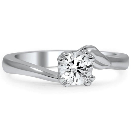 natural round diamond 1.01ct ring front view