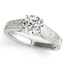 Solitaire Sparkling 2.75 Carats Natural Diamond Antique Style Ring White Gold 14K