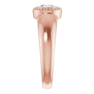 Solitaire Wedding Ring Oval Old Cut Genuine Natural Earth Mined Diamond Bezel Set 1.50 Carats