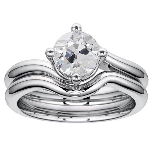 natural round diamond 2.50ct ring front view