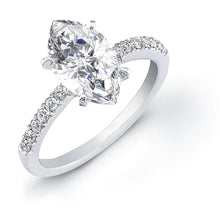 Solitaire With Accent 3.50 Carats Marquise And Round Cut Real Diamonds Ring