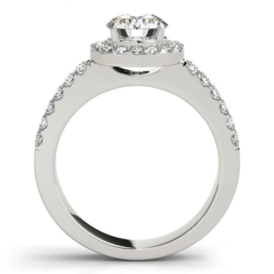 natural round diamond 1.50ct ring side angle