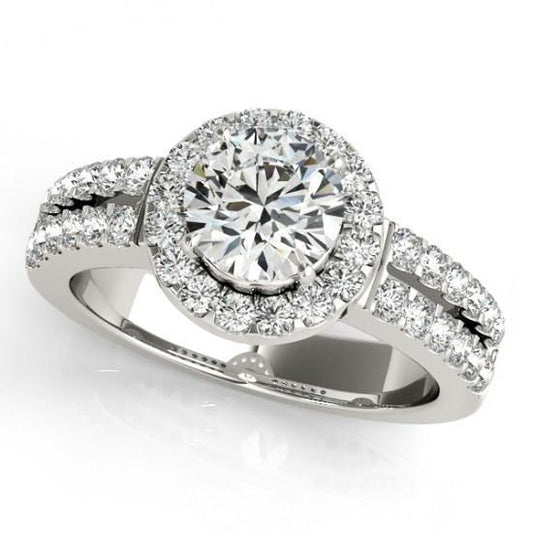 natural round diamond 1.50ct ring front view