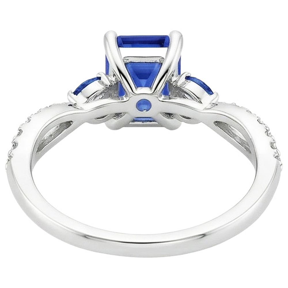 natural emerald sapphire 4ct ring side angle