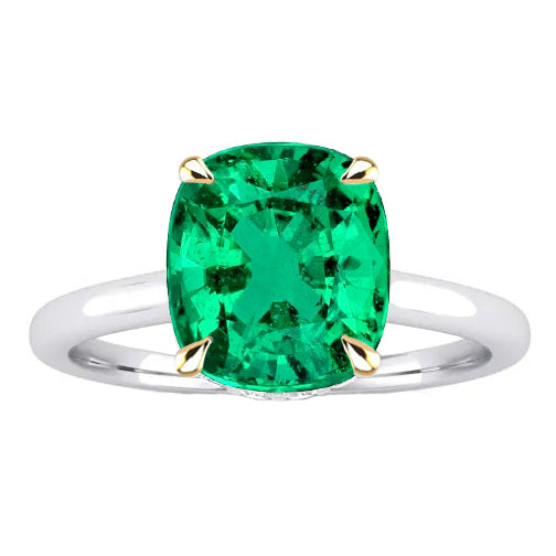 Real Colombian Emerald Precious Stone Ring – main view