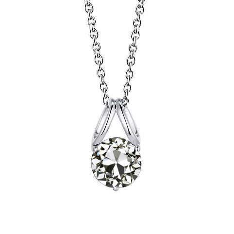 Genuine Diamond Pendant 1 ct 14K White Gold – main view