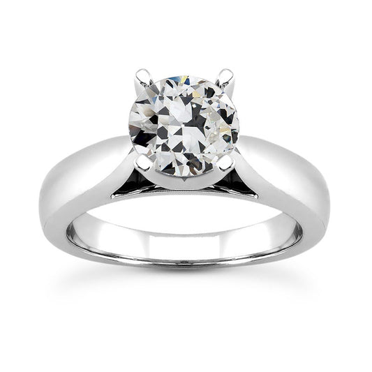 Diamond Solitaire Engagement Ring 2-ct 14K White Gold – main view