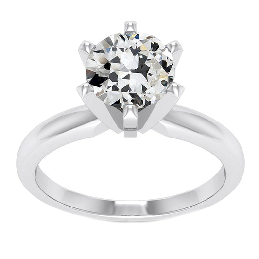 Solitaire Ring 14K White Gold with Brilliant Diamond – main view