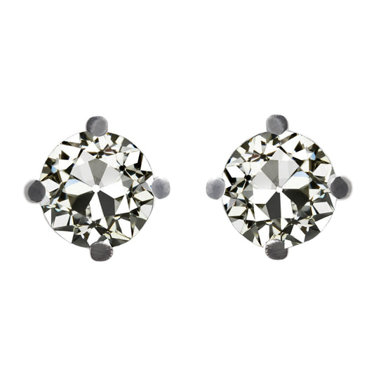 Real Diamond Earrings 2.50 ct 14 Karat White Gold – main view