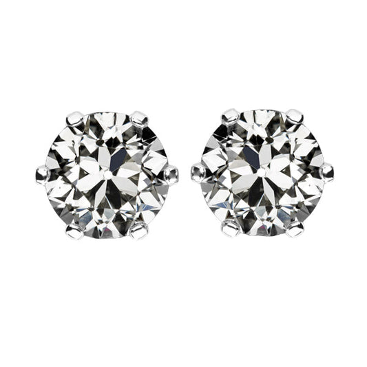 Brilliant Diamond Stud Earrings 2.50-ct 14K White Gold – main view