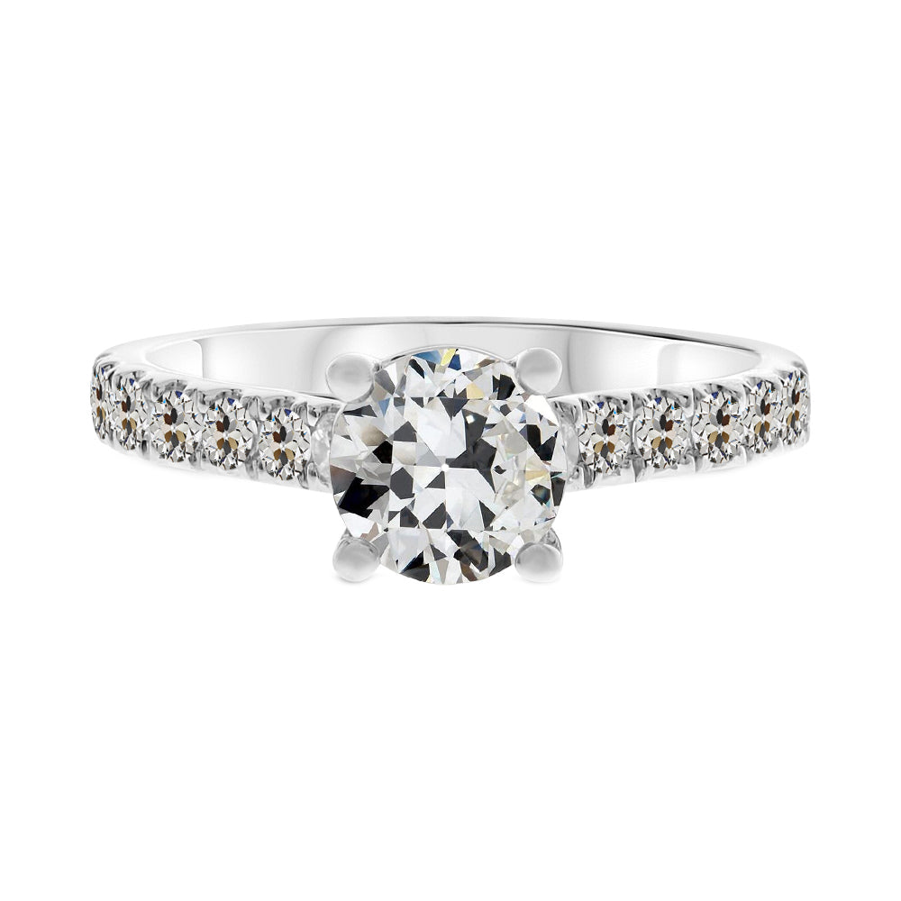Authentic Fine Diamond Accent Solitaire Ring – main view