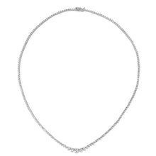 Sparkling 5.25 Carats Round Real Diamond Prong Setting Necklace Gold White