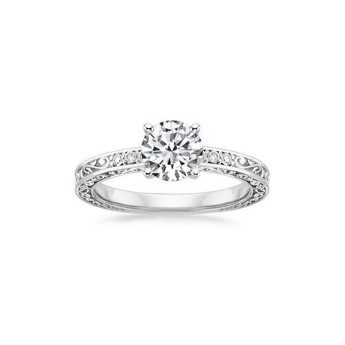 Sparkling Round Brilliant Cut Real Natural Earth Mined Diamond Engagement Ring 2.30 Ct