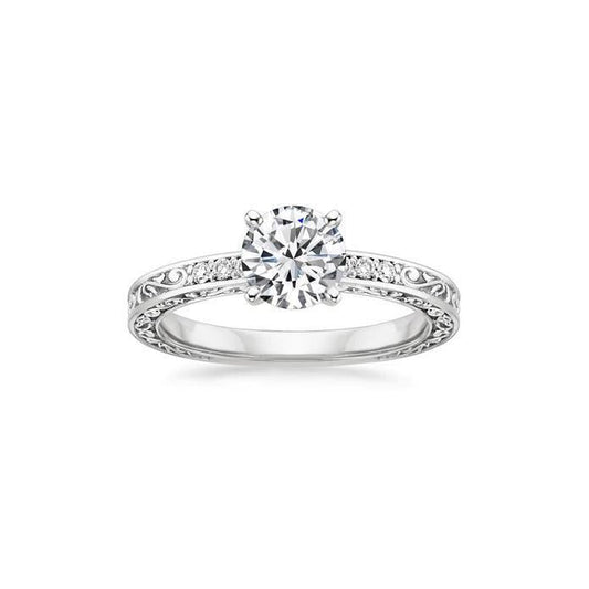 Sparkling Round Brilliant Cut Real Natural Earth Mined Diamond Engagement Ring 2.30 Ct