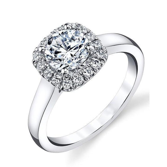 natural round diamond 3.60ct ring front view