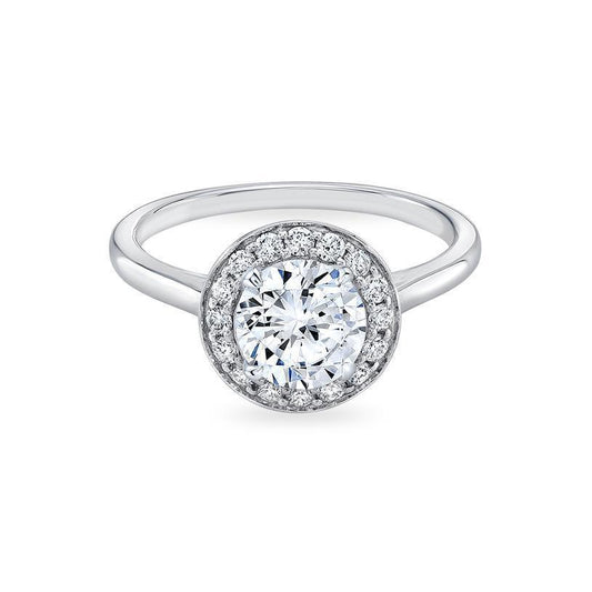 natural round diamond 2.55ct ring front view