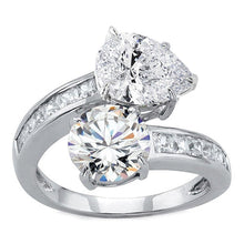 Sparkling Toi Et Moi Engagement Ring 2 Stone Gold