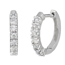 Sparkling Women Hoop Earrings 2.80 Carats Round Natural Diamonds White Gold